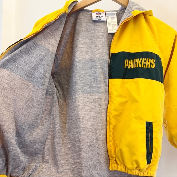 VINTAGE!! NFL Green Bay Packers Apparel Kids Full Zip Jacket Size S Casual - Picture 6 of 8